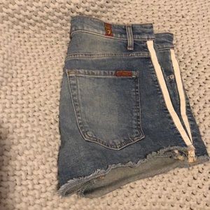 7 for all mankind jean shorts